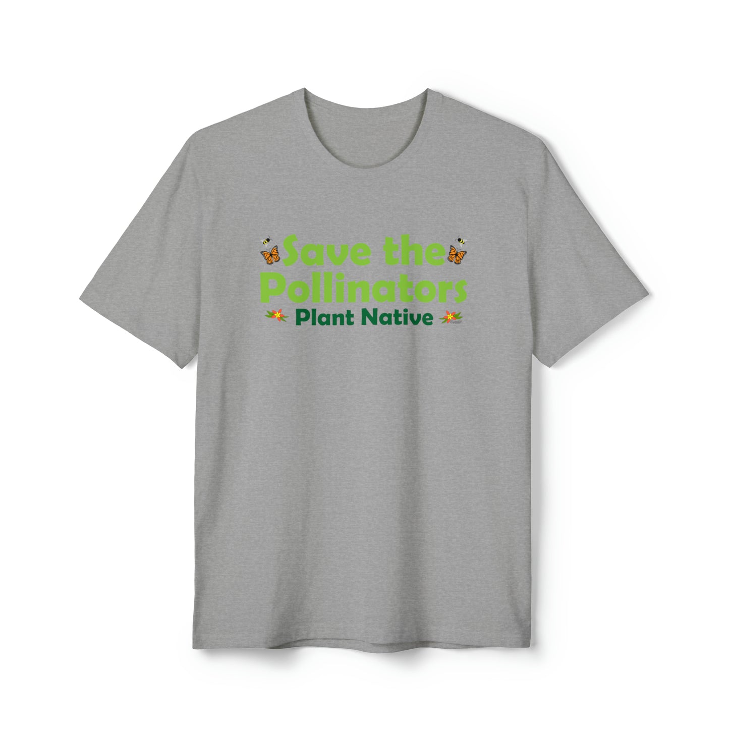 Save the Polinators Plant Native Unisex District® Re-Tee® Blend of Recycled Poly and Recycled Cotton