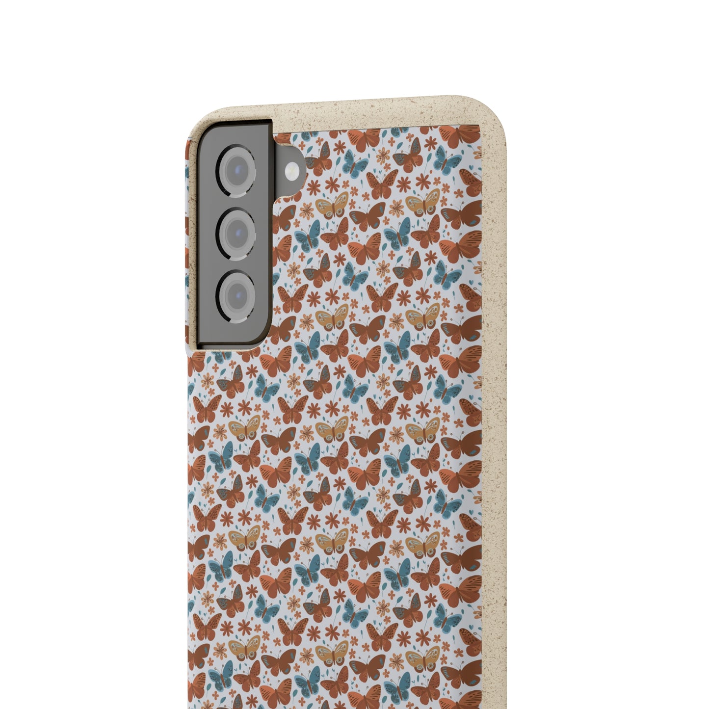 Biodegradable Phone Cases with Teal and Brown Butterflies: A Beautiful and Eco-Friendly Way to Protect Your Phone and the Planet