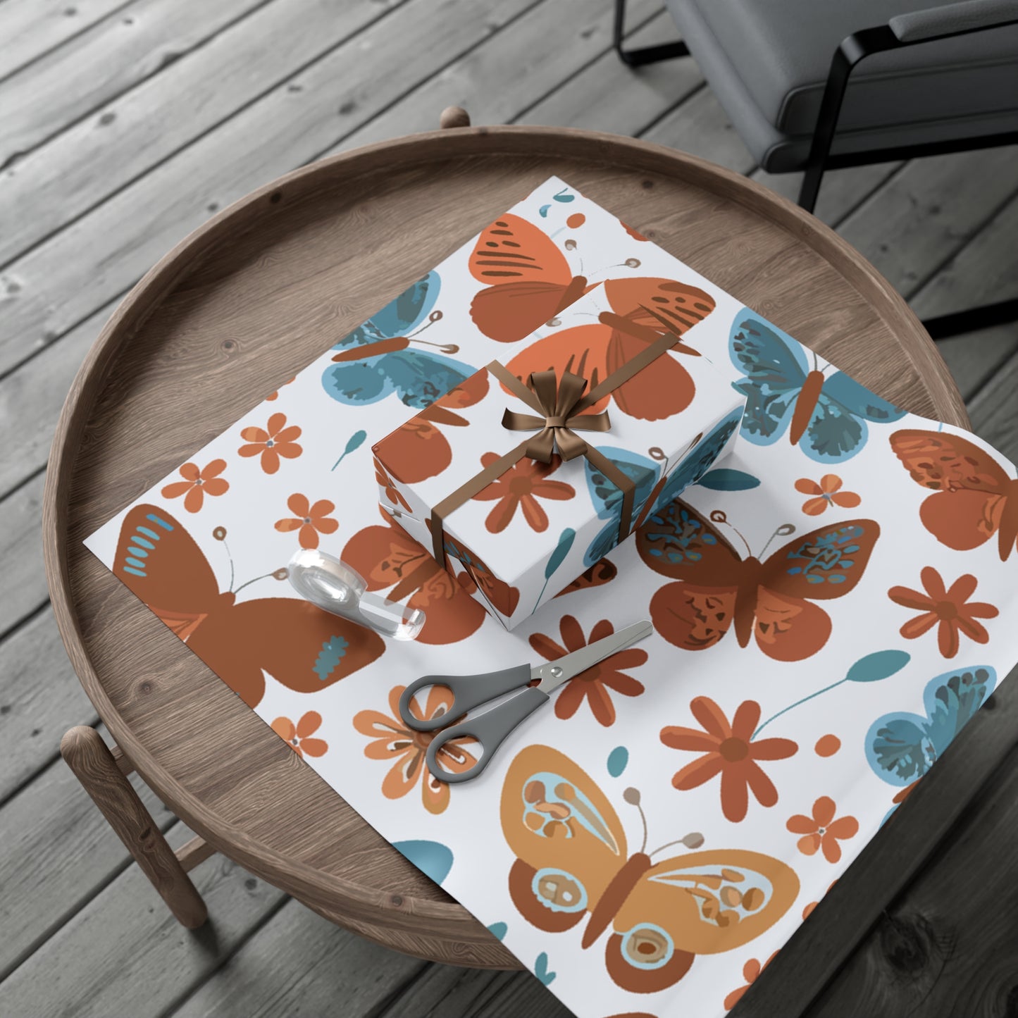 Teal and Brown Butterfly Gift Wrap Paper: A Beautiful and Eco-Friendly Way to Wrap Your Gifts