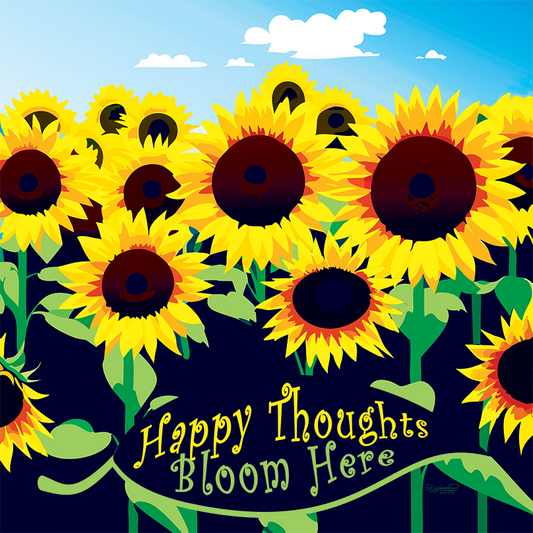Share Sunshine with a Smile: Happy Thoughts Bloom Here eCard