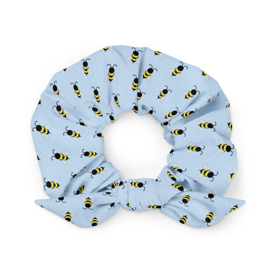 Buzzworthy Style: Eco-Friendly Scrunchie with Cartoon Bees!