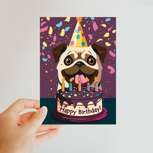 Celebrate Worldwide with a Fawn Pug Postcard!