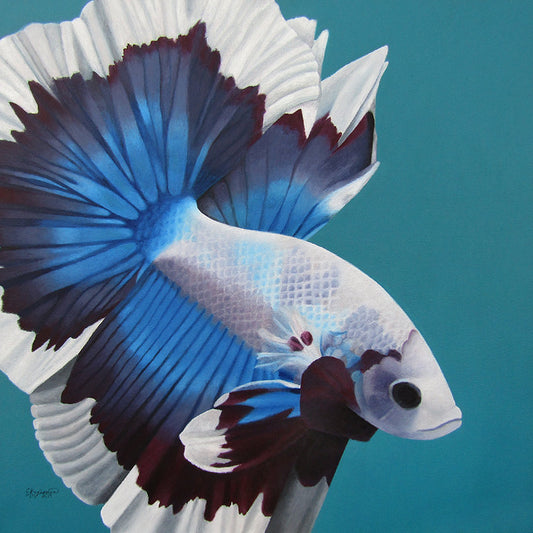Betta Original Acrylic Painting on Stretched Canvas